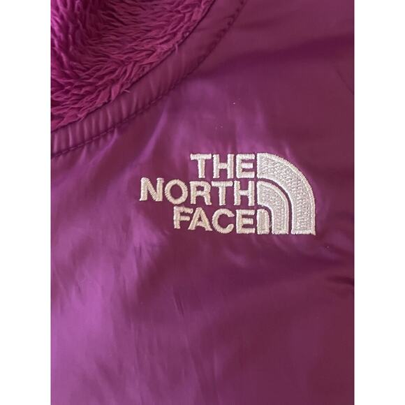 The North Face Oso Full Zip Hooded Jacket Fleece Kids 18 XL Girls Pink Fur Soft - Picture 6 of 8